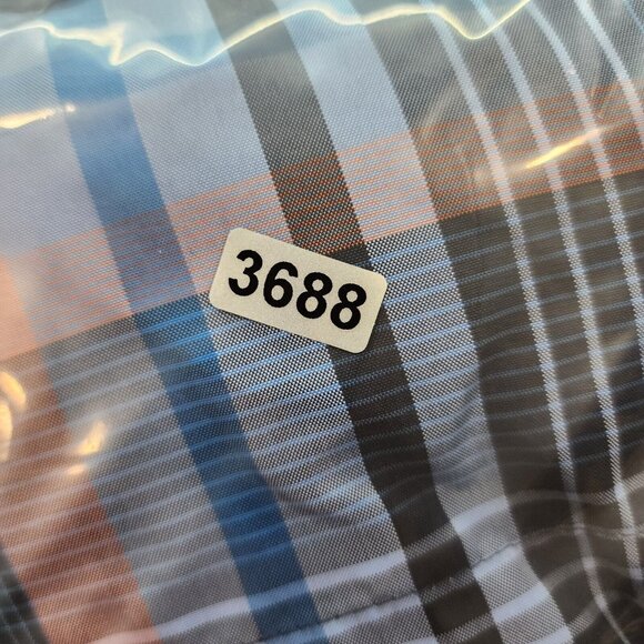 Mens PGA Tour Flat Front Golf Chino Shorts Blue Pink Plaid 100% Polyester 40 - Picture 12 of 12